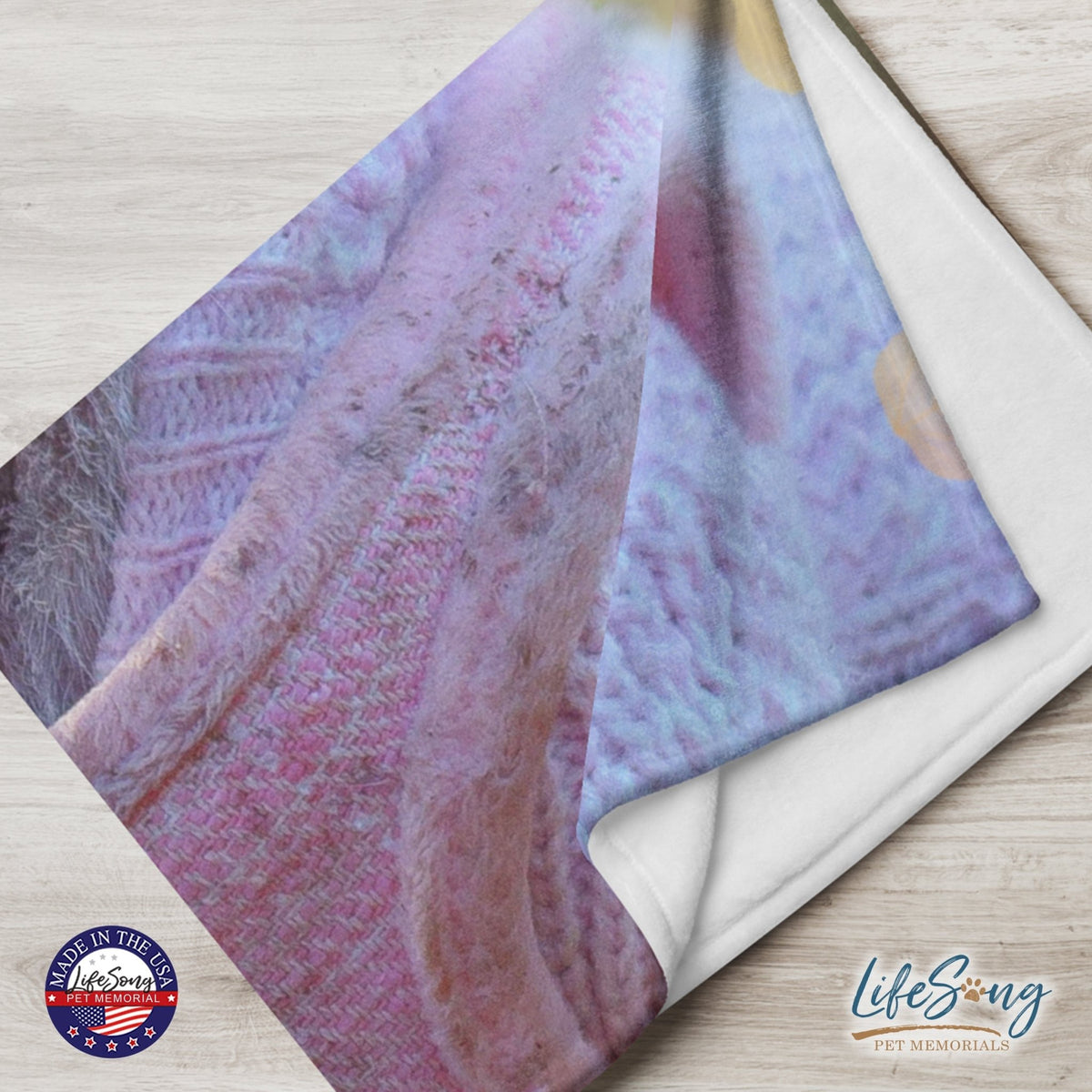 Personalized Pet Memorial Printed Throw Blanket - A Memory Is A Beautiful Joy - LifeSong Milestones