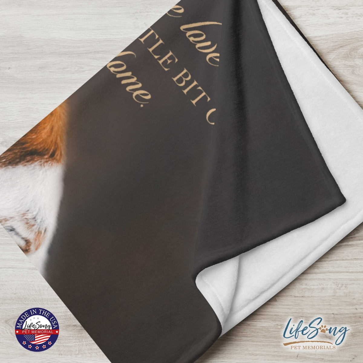 Personalized Pet Memorial Printed Throw Blanket - Because Someone We Love Is In Heaven - LifeSong Milestones