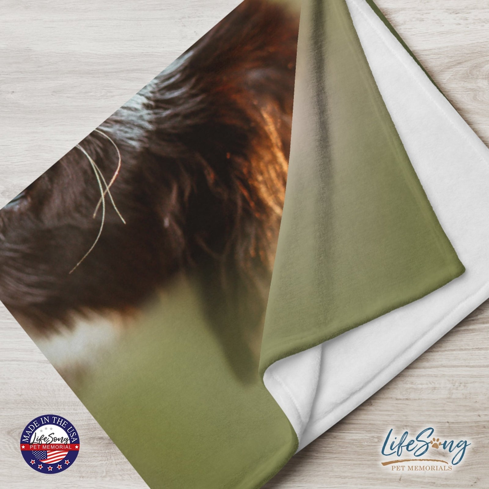 Personalized Pet Memorial Printed Throw Blanket - Gone Yet Not Forgotten - LifeSong Milestones