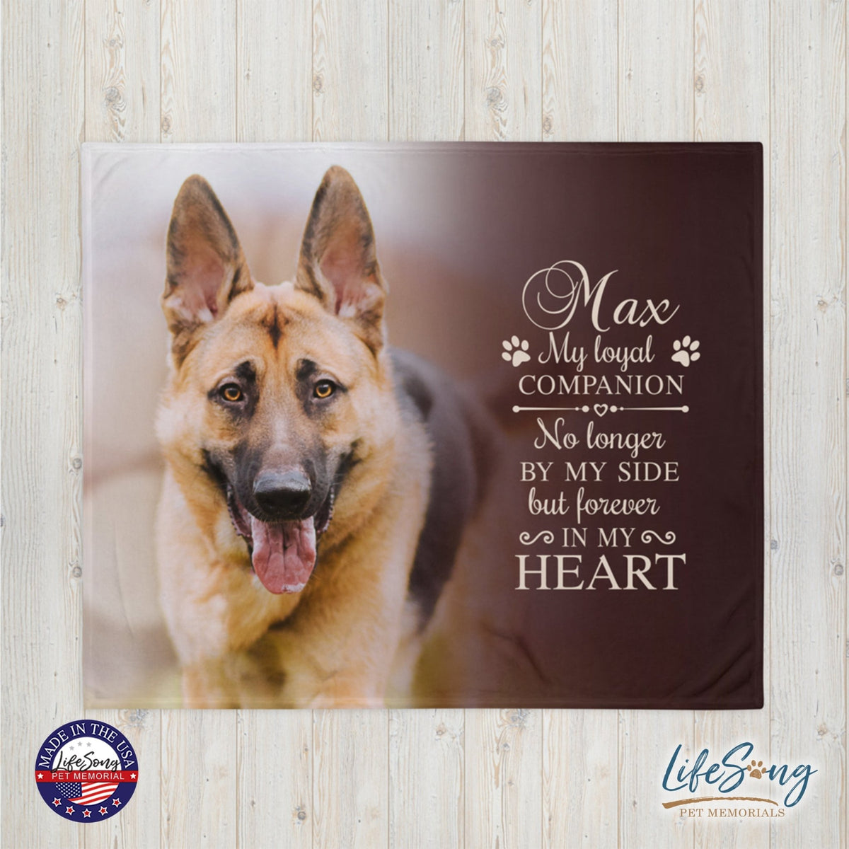 Personalized Pet Memorial Printed Throw Blanket - My Loyal Companion - LifeSong Milestones