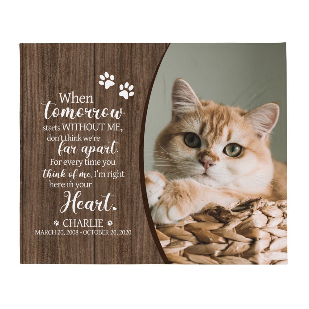 Personalized Pet Memorial Printed Throw Blanket - When Tomorrow Starts Without Me - LifeSong Milestones