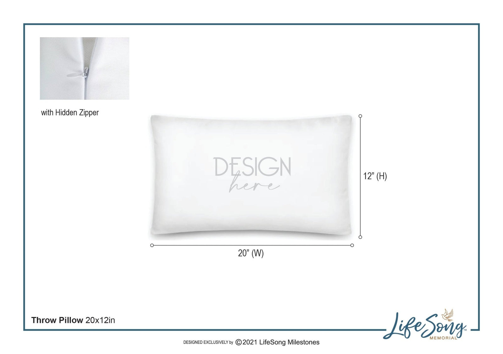 Personalized Pet Memorial Printed Throw Pillow - A Memory Is A Beautiful Joy - LifeSong Milestones