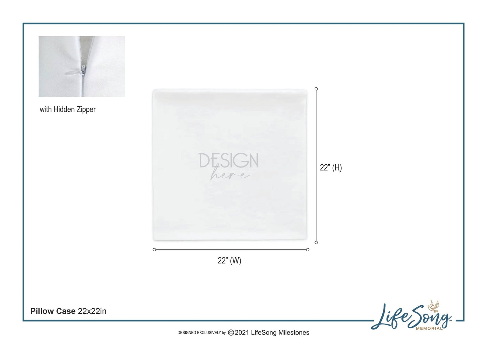 Personalized Pet Memorial Printed Throw Pillow Case - A Memory Is A Beautiful Joy - LifeSong Milestones