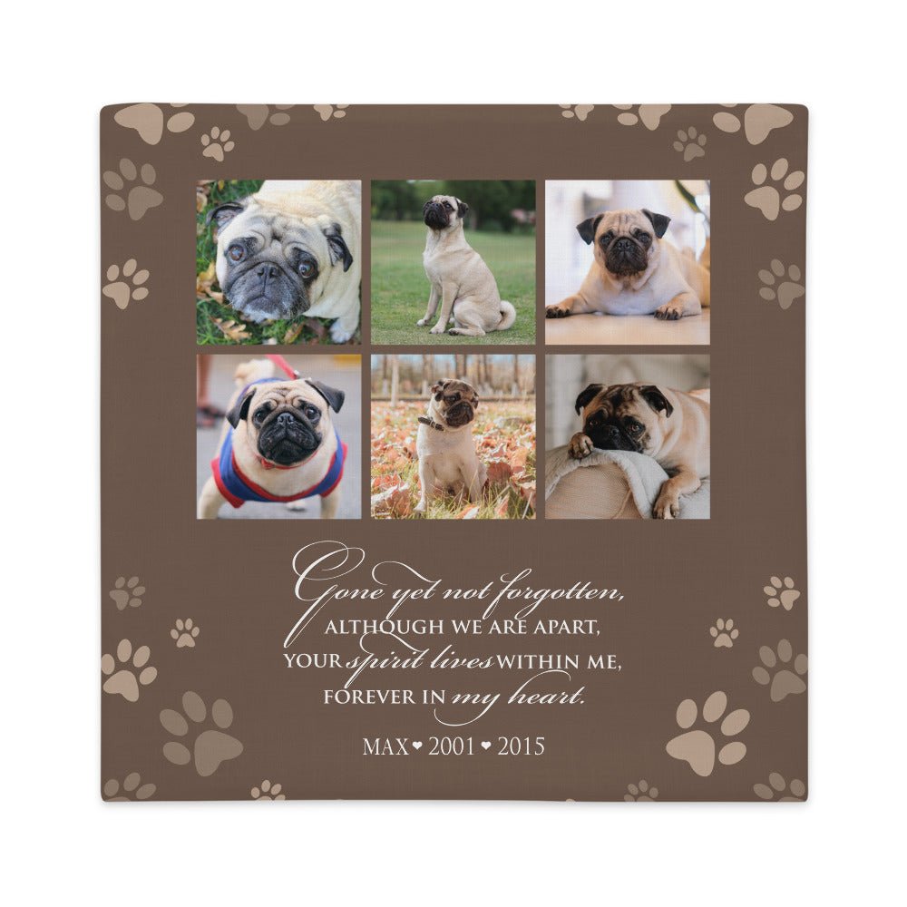 Personalized Pet Memorial Printed Throw Pillow Case - Gone Yet Not Forgotten - LifeSong Milestones