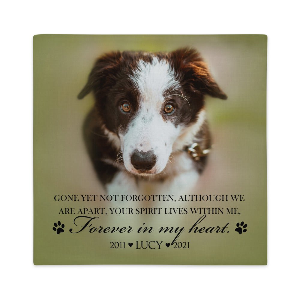 Personalized Pet Memorial Printed Throw Pillow Case - Gone Yet Not Forgotten - LifeSong Milestones
