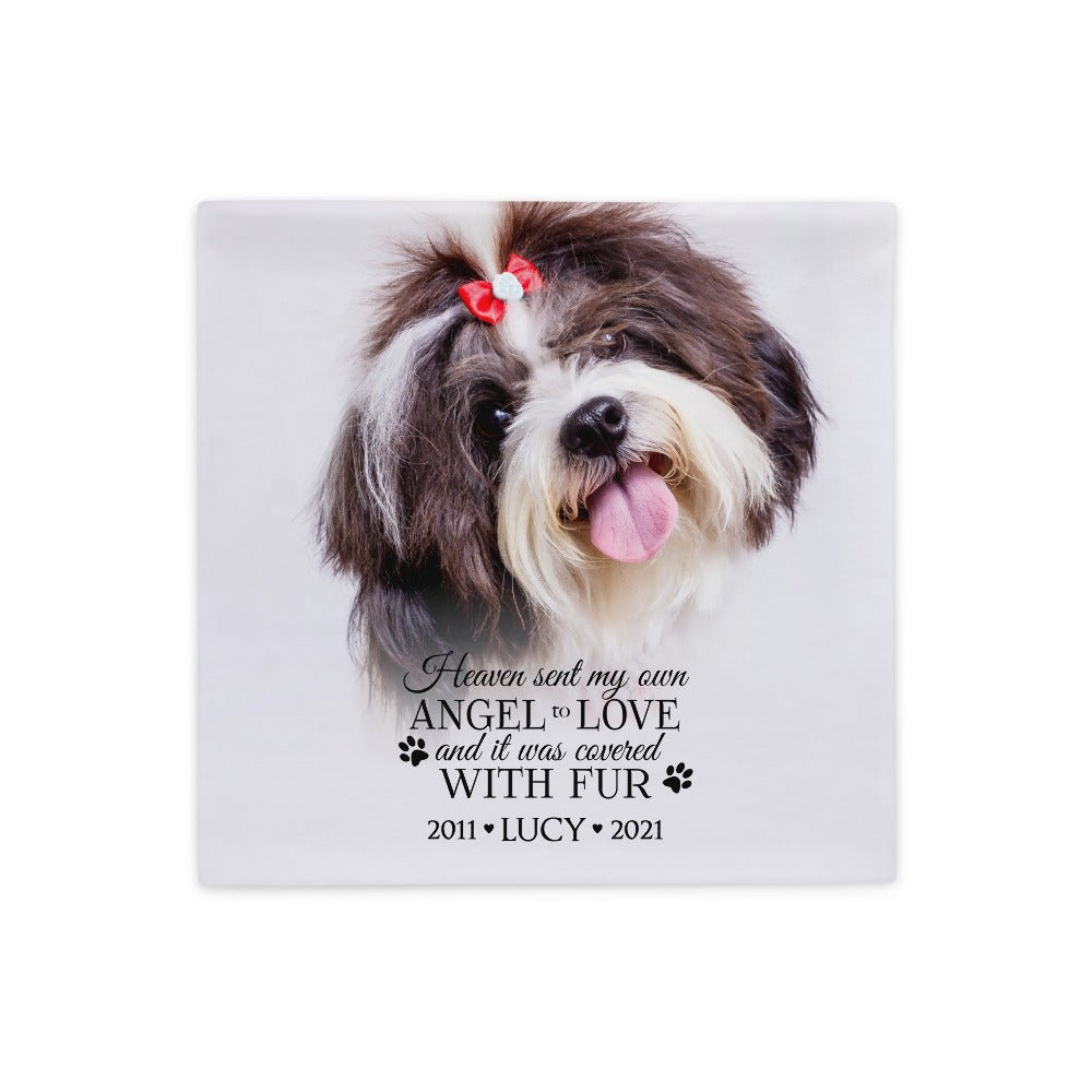 Personalized Pet Memorial Printed Throw Pillow Case - Heaven Sent My Own Angel - LifeSong Milestones