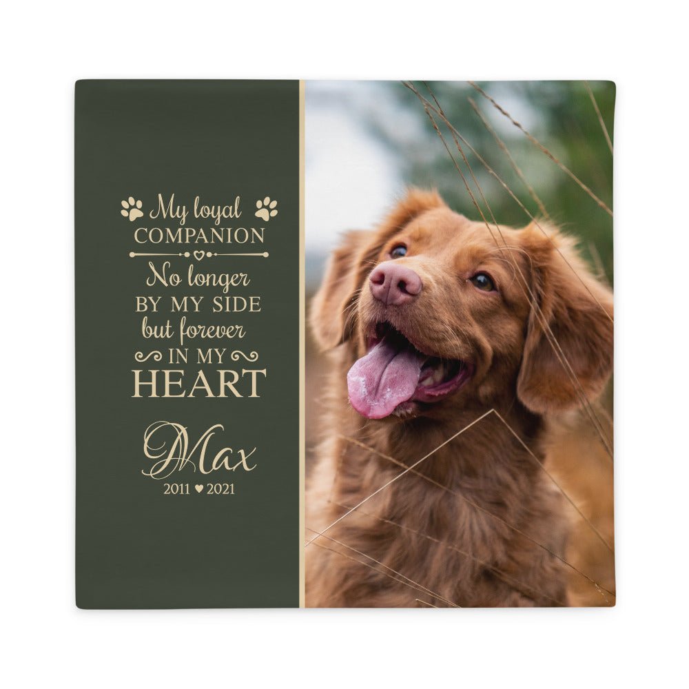 Personalized Pet Memorial Printed Throw Pillow Case - My Loyal Companion - LifeSong Milestones