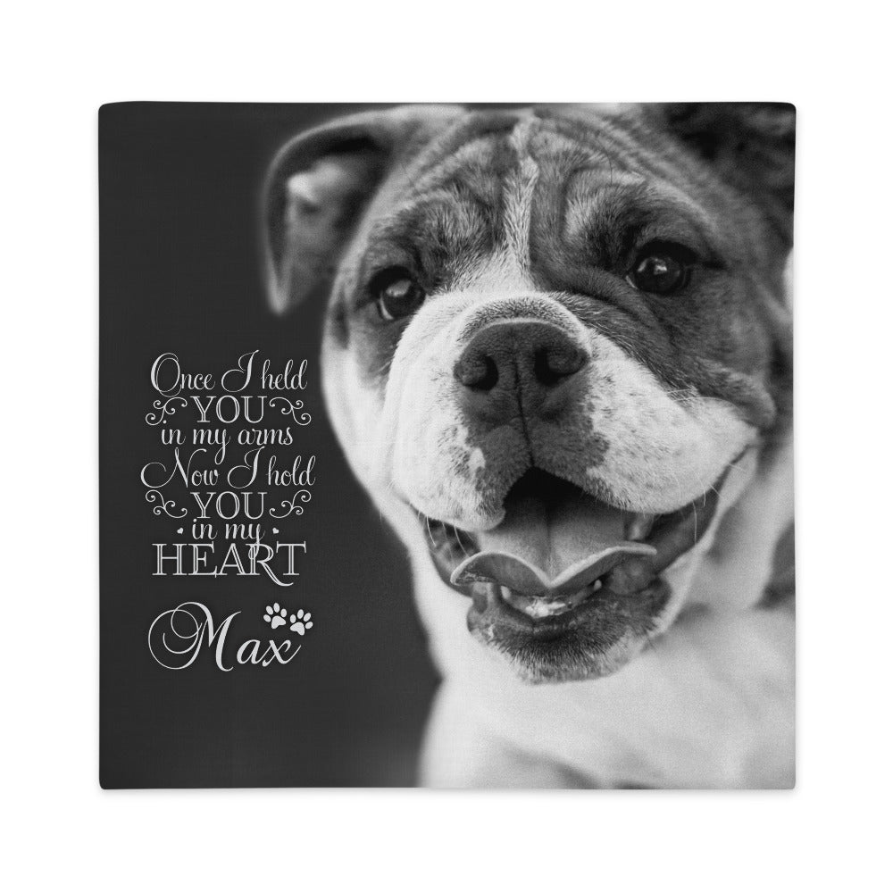 Personalized Pet Memorial Printed Throw Pillow Case - Once I Held You In My Arms - LifeSong Milestones