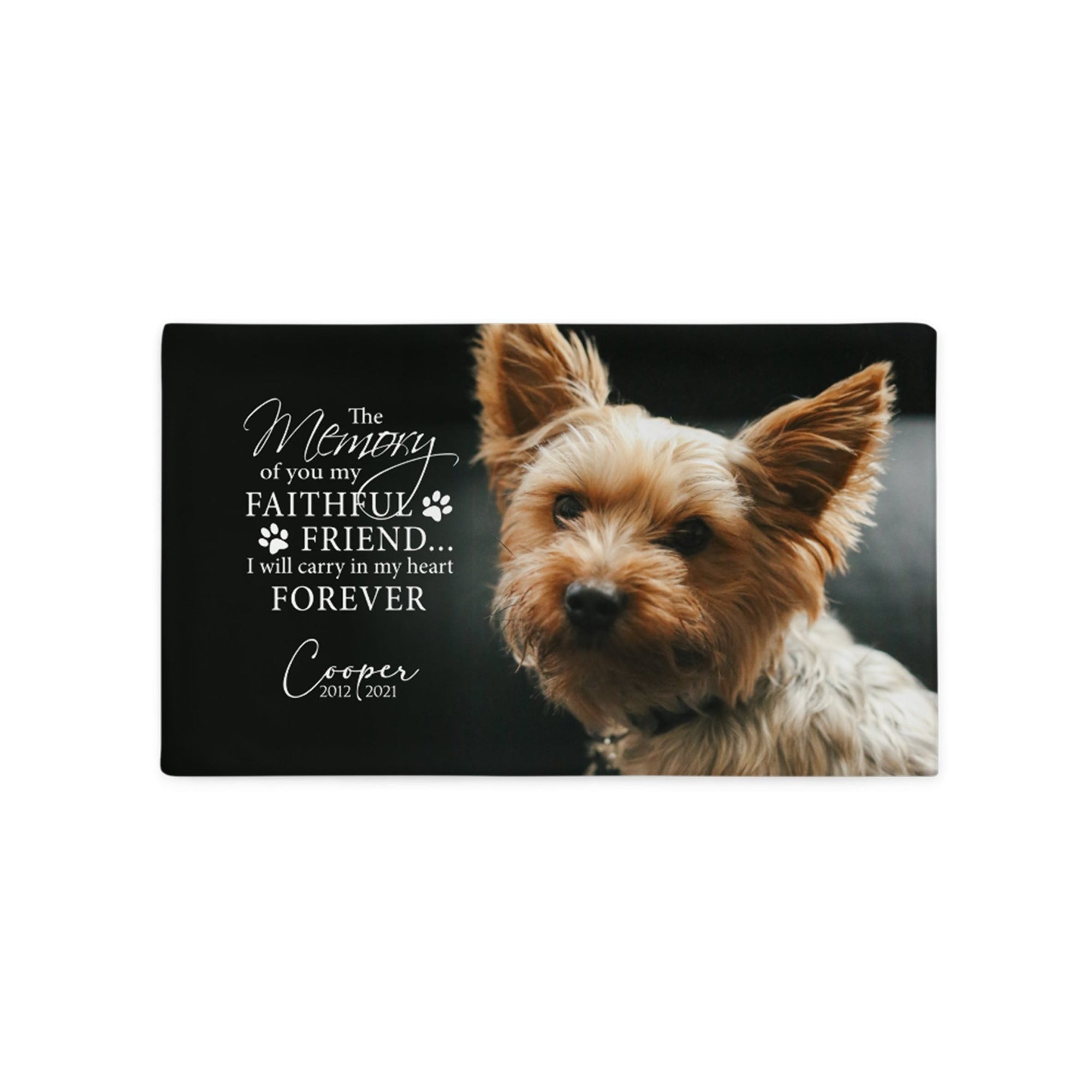 Personalized Pet Memorial Printed Throw Pillow Case - The Memory of You - LifeSong Milestones