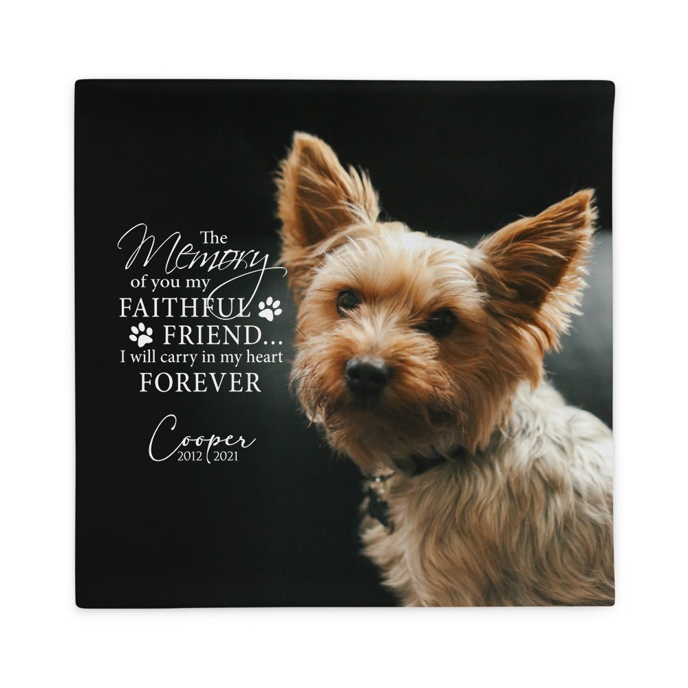 Personalized Pet Memorial Printed Throw Pillow Case - The Memory of You - LifeSong Milestones