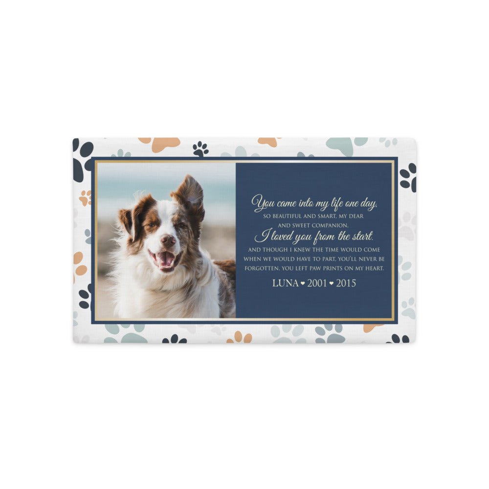 Personalized Pet Memorial Printed Throw Pillow Case - You Came Into My Life One Day - LifeSong Milestones