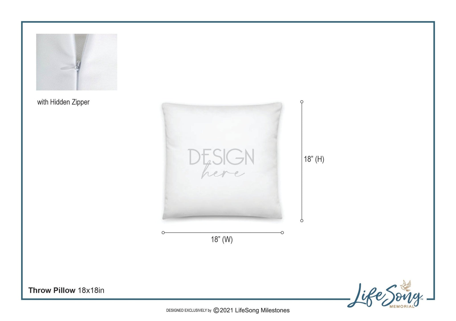 Personalized Pet Memorial Printed Throw Pillow - Gone Yet Not Forgotten - LifeSong Milestones