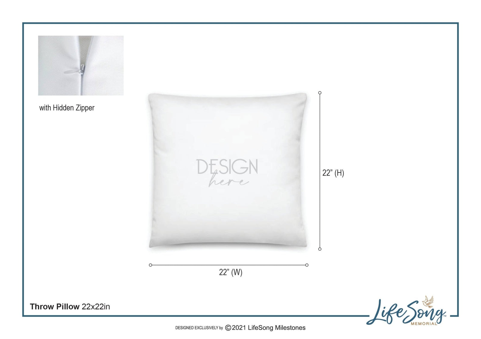 Personalized Pet Memorial Printed Throw Pillow - If Tears Could Build A Stairway - LifeSong Milestones