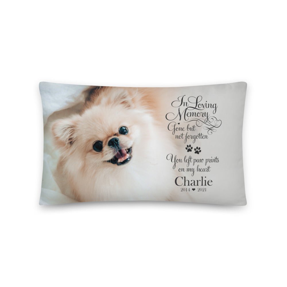 Personalized Pet Memorial Printed Throw Pillow - In Loving Memory - LifeSong Milestones