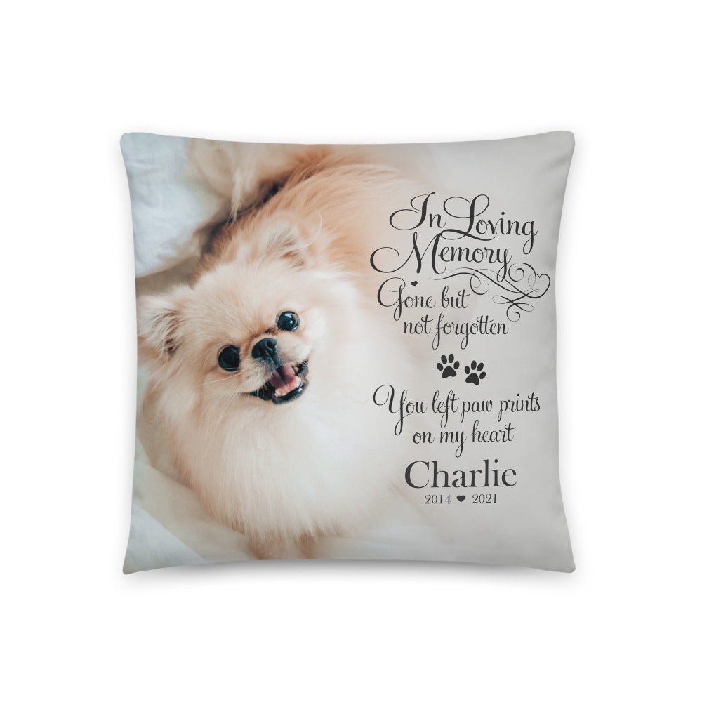 Personalized Pet Memorial Printed Throw Pillow - In Loving Memory - LifeSong Milestones