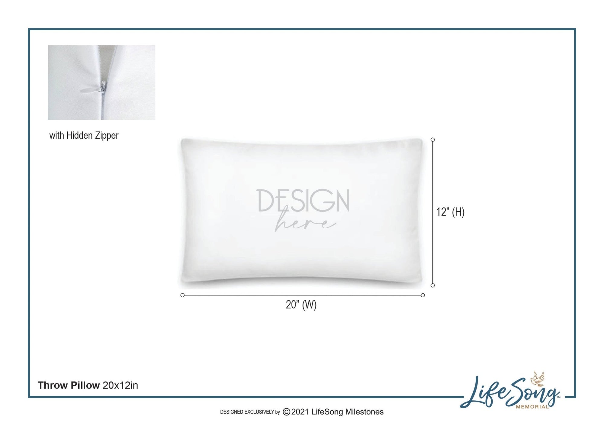 Personalized Pet Memorial Printed Throw Pillow - It Broke Our Hearts To Lose You - LifeSong Milestones