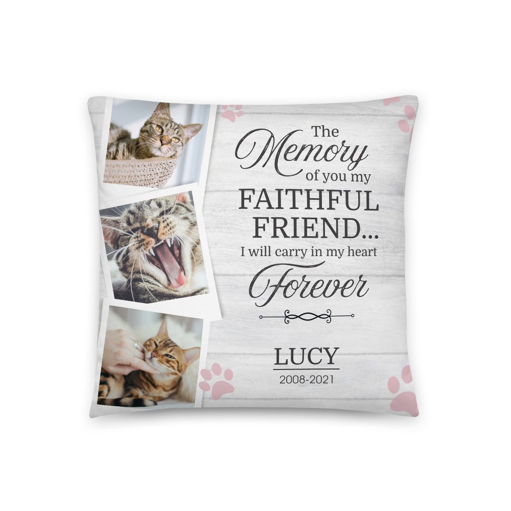 Personalized Pet Memorial Printed Throw Pillow - The Memory Of You - LifeSong Milestones
