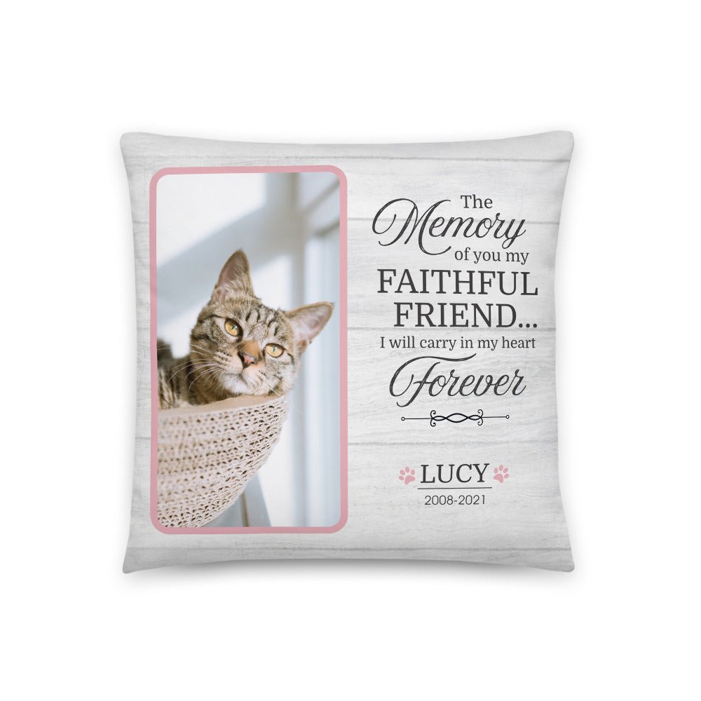 Personalized Pet Memorial Printed Throw Pillow - The Memory Of You - LifeSong Milestones