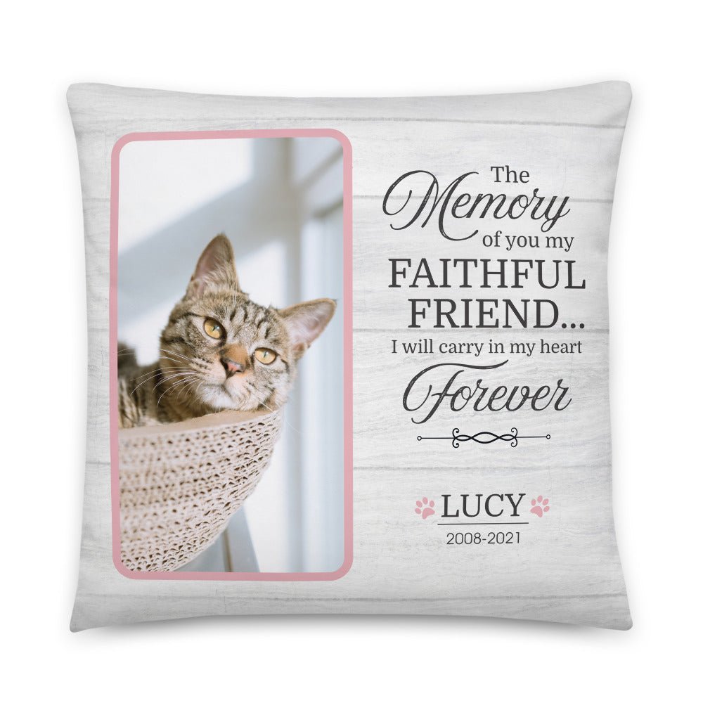 Personalized Pet Memorial Printed Throw Pillow - The Memory Of You - LifeSong Milestones