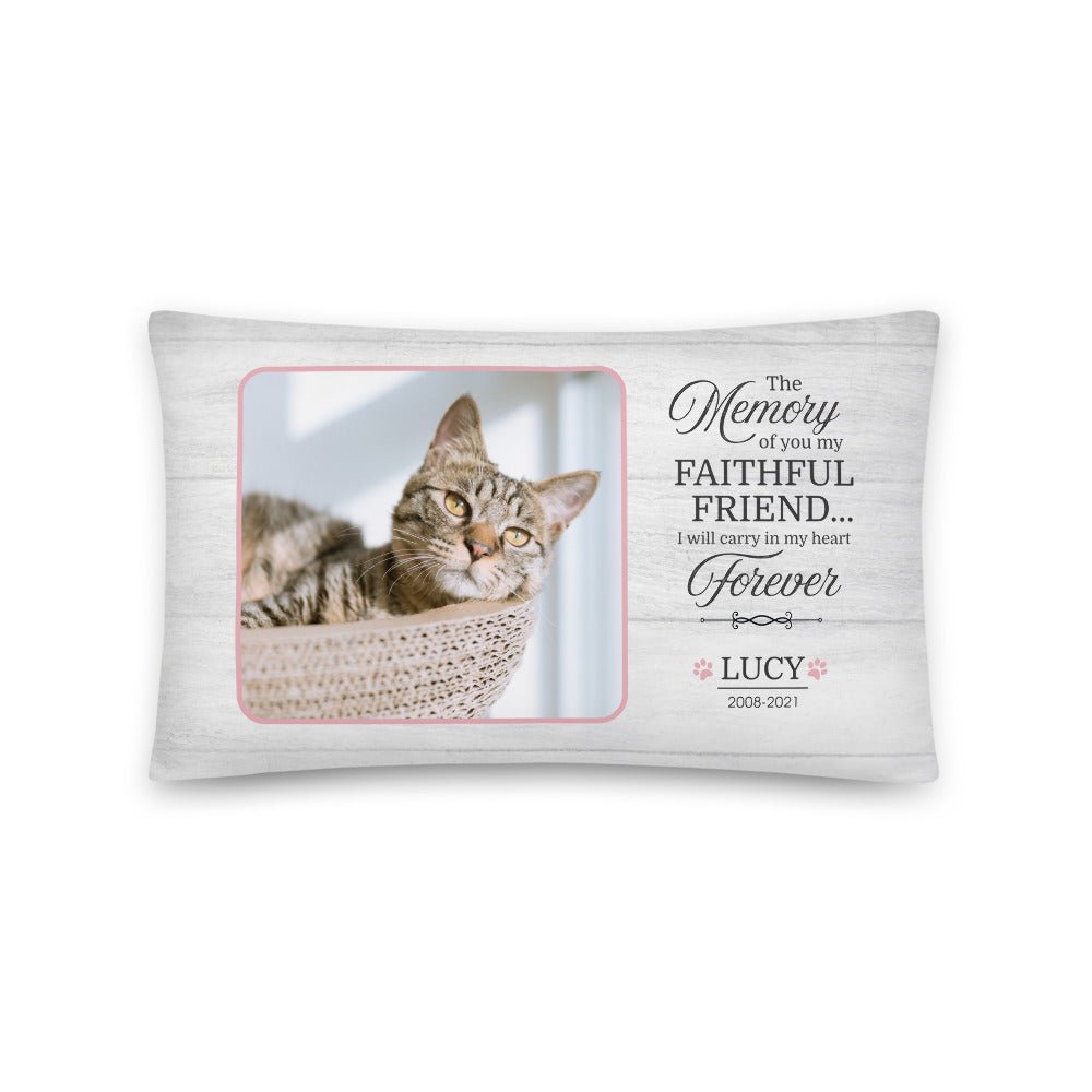 Personalized Pet Memorial Printed Throw Pillow - The Memory Of You - LifeSong Milestones