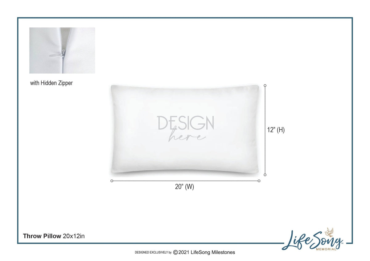 Personalized Pet Memorial Printed Throw Pillow - Those Who We Love Don't Go Away - LifeSong Milestones