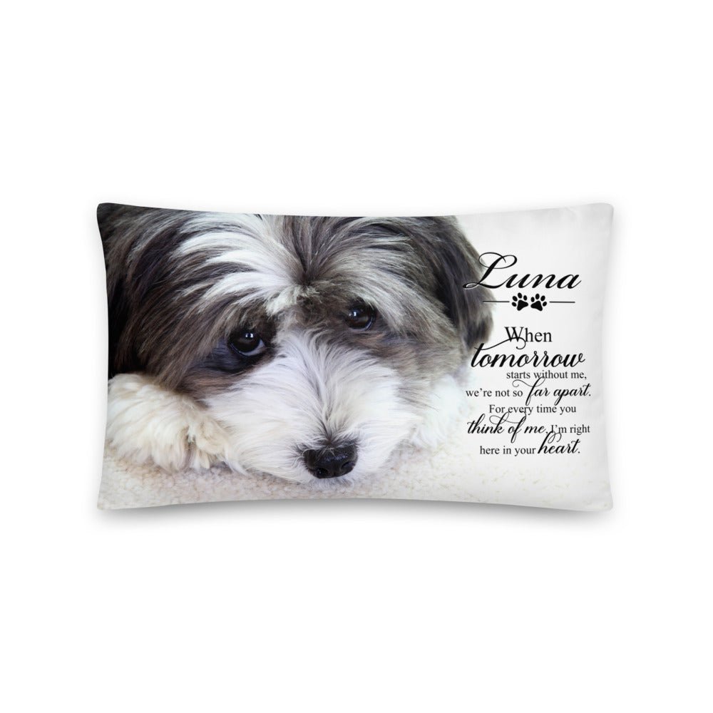 Personalized Pet Memorial Printed Throw Pillow - When Tomorrow Starts Without Me - LifeSong Milestones