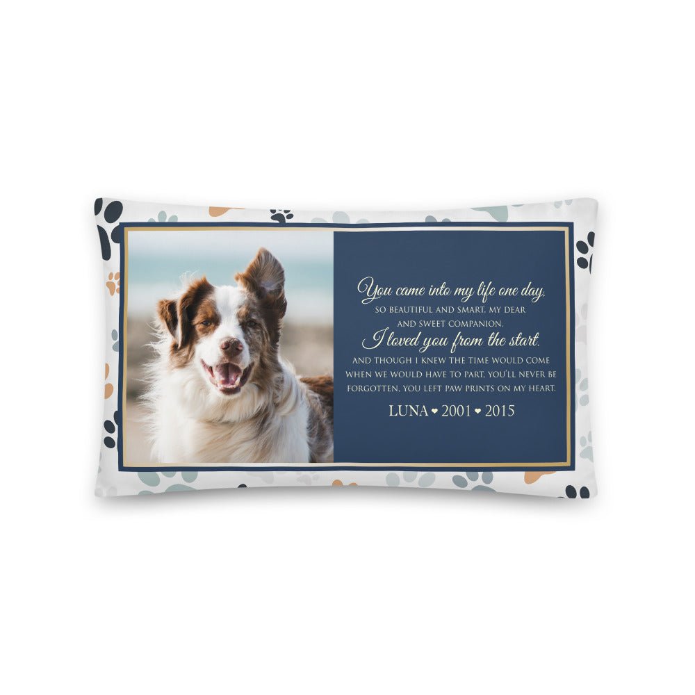 Personalized Pet Memorial Printed Throw Pillow - You Came Into My Life One Day - LifeSong Milestones