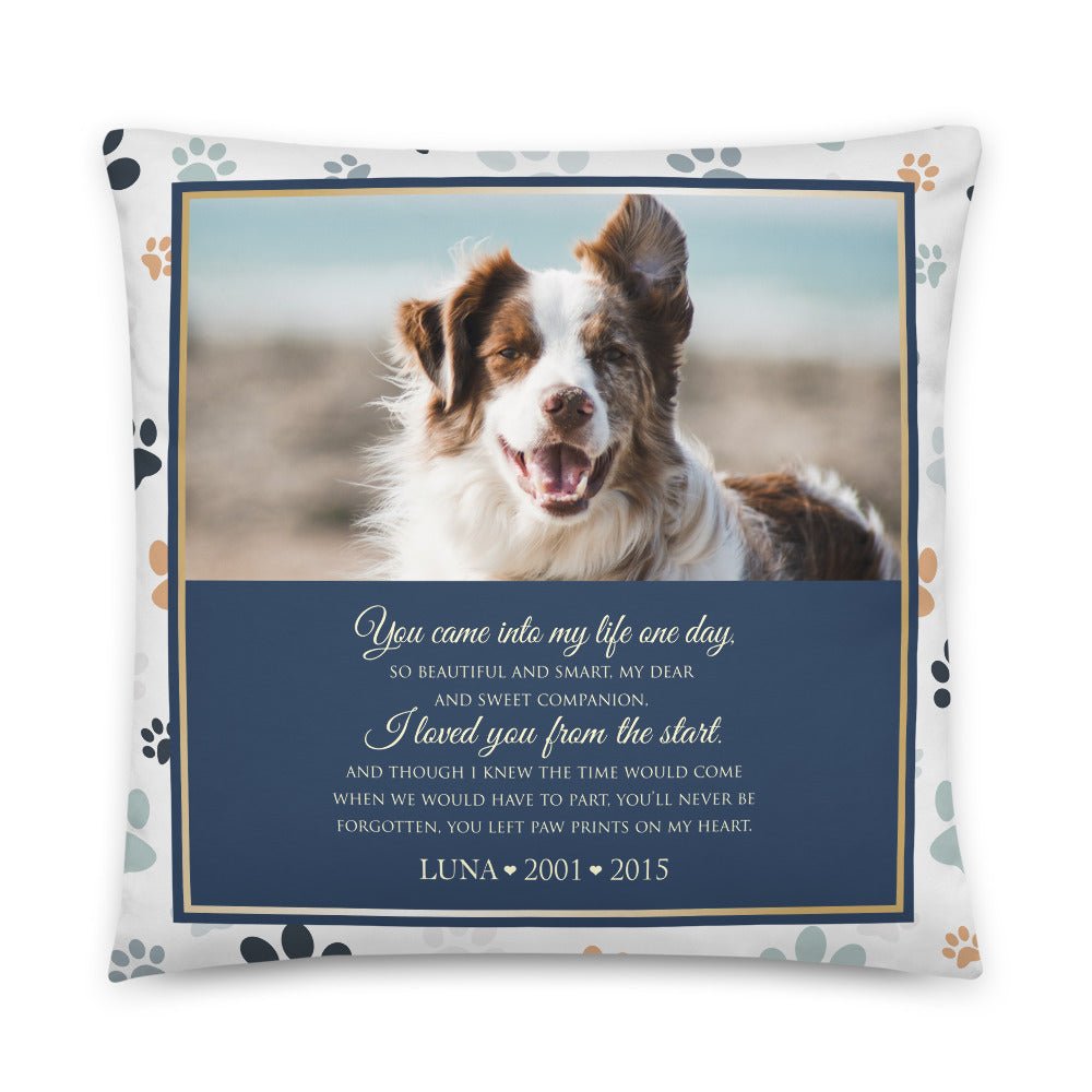 Personalized Pet Memorial Printed Throw Pillow - You Came Into My Life One Day - LifeSong Milestones