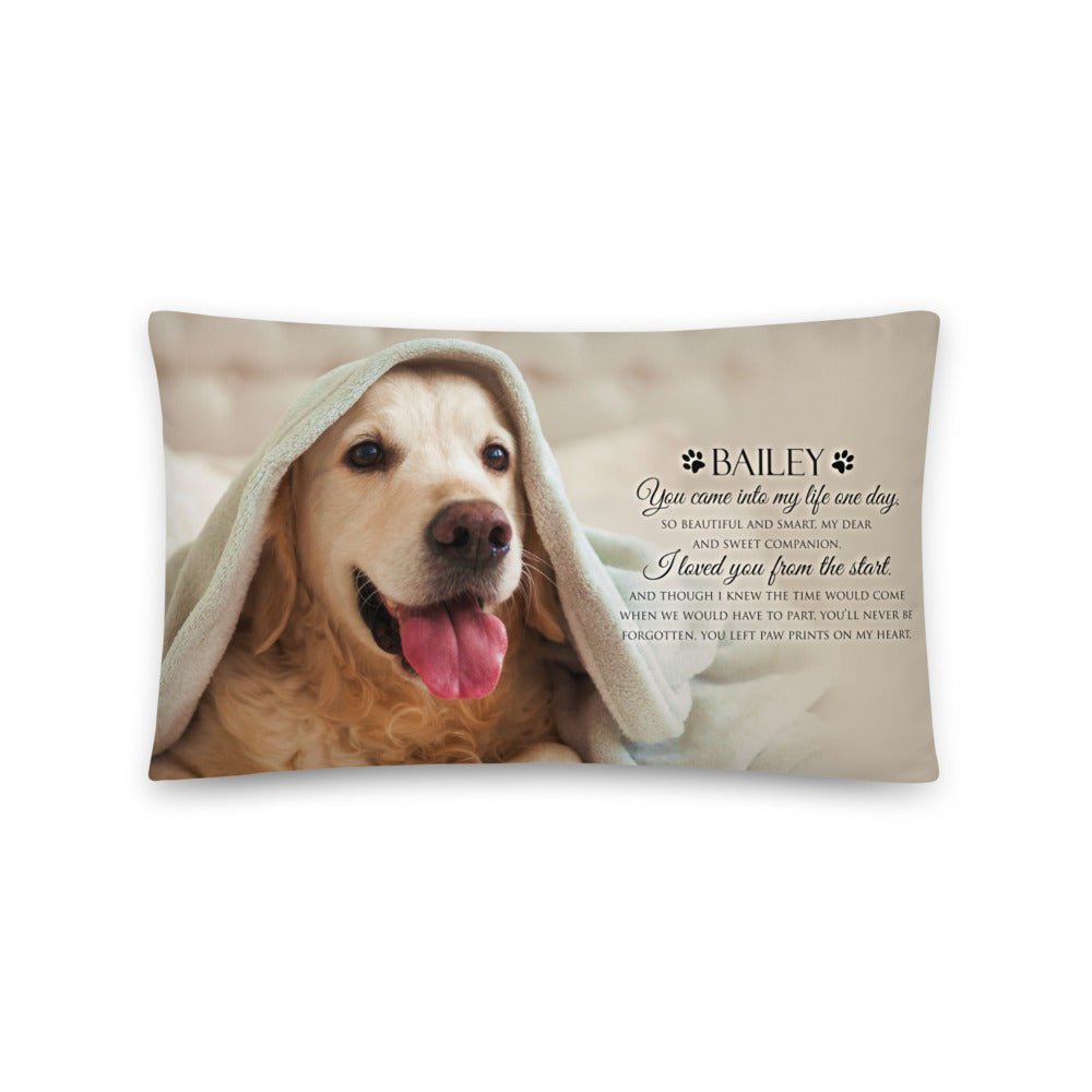 Personalized Pet Memorial Printed Throw Pillow - You Came Into My Life One Day - LifeSong Milestones