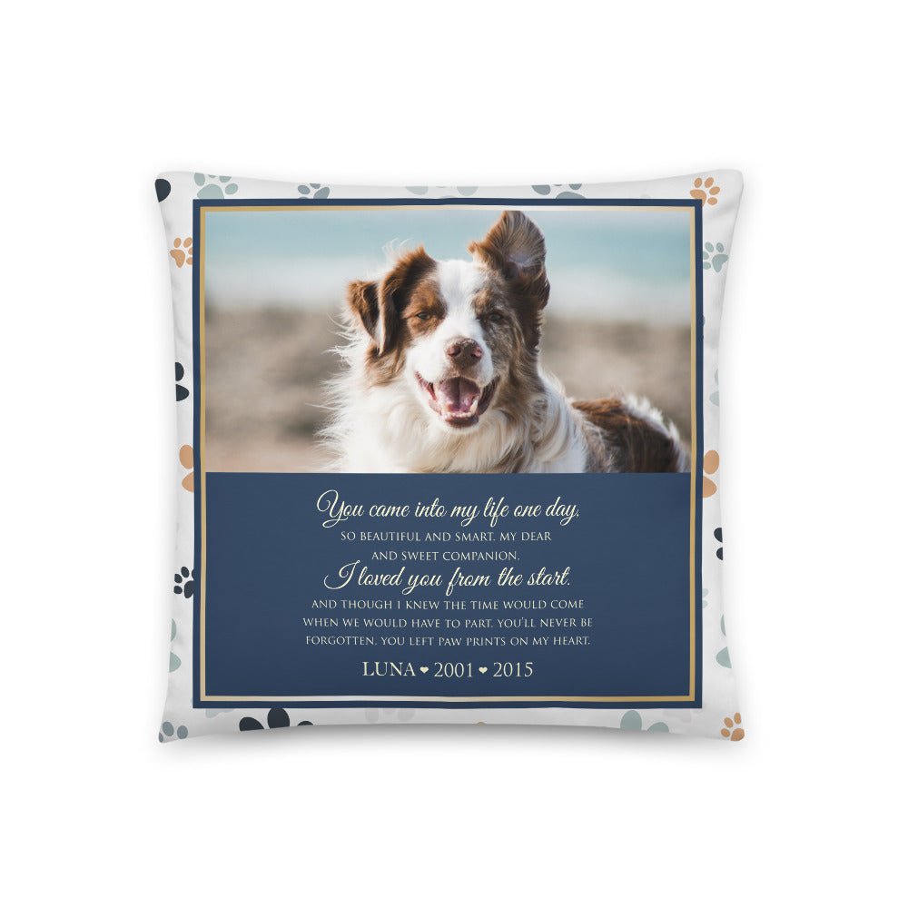 Personalized Pet Memorial Printed Throw Pillow - You Came Into My Life One Day - LifeSong Milestones