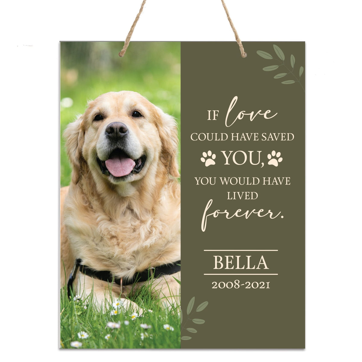 Personalized Pet Memorial Rope Wall Sign Decor - LifeSong Milestones