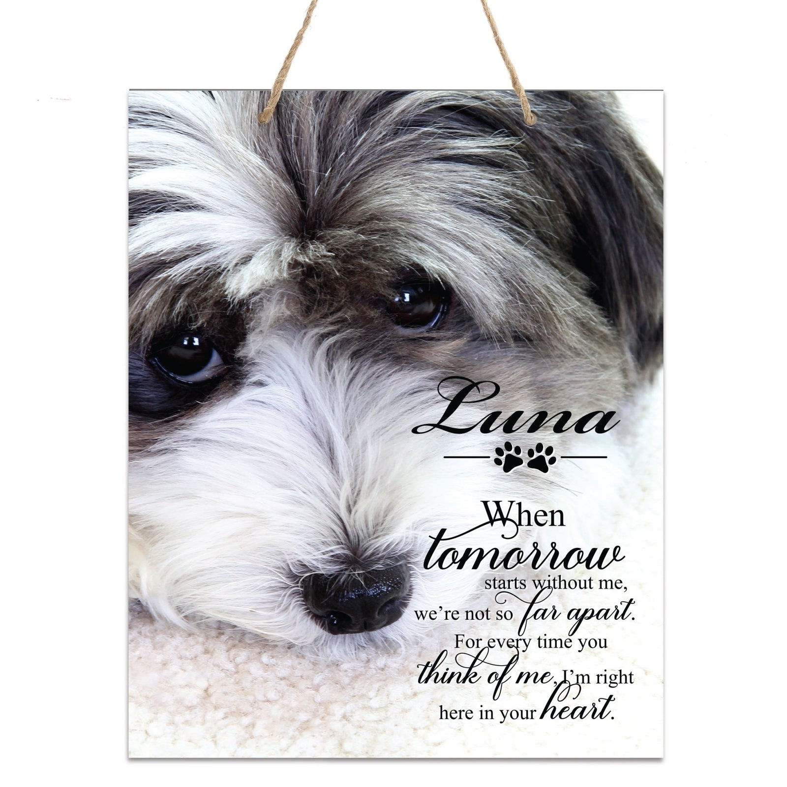 Personalized Pet Memorial Rope Wall Sign Decor - LifeSong Milestones
