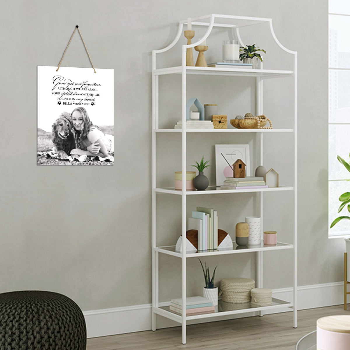Personalized Pet Memorial Rope Wall Sign Decor - LifeSong Milestones
