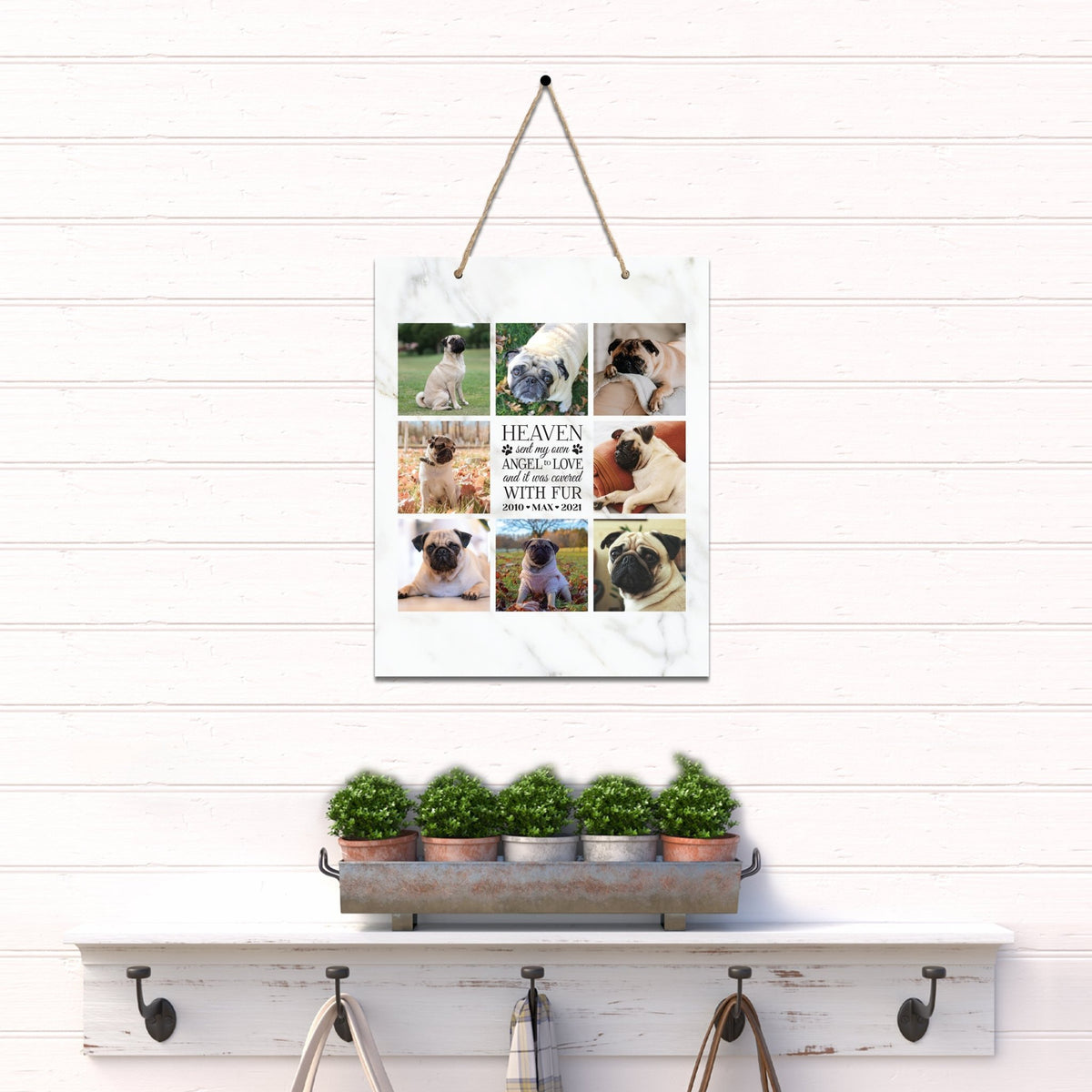 Personalized Pet Memorial Rope Wall Sign Decor - LifeSong Milestones