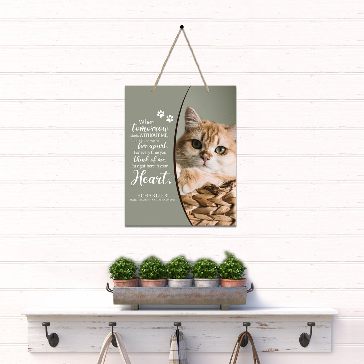 Personalized Pet Memorial Rope Wall Sign Decor - LifeSong Milestones