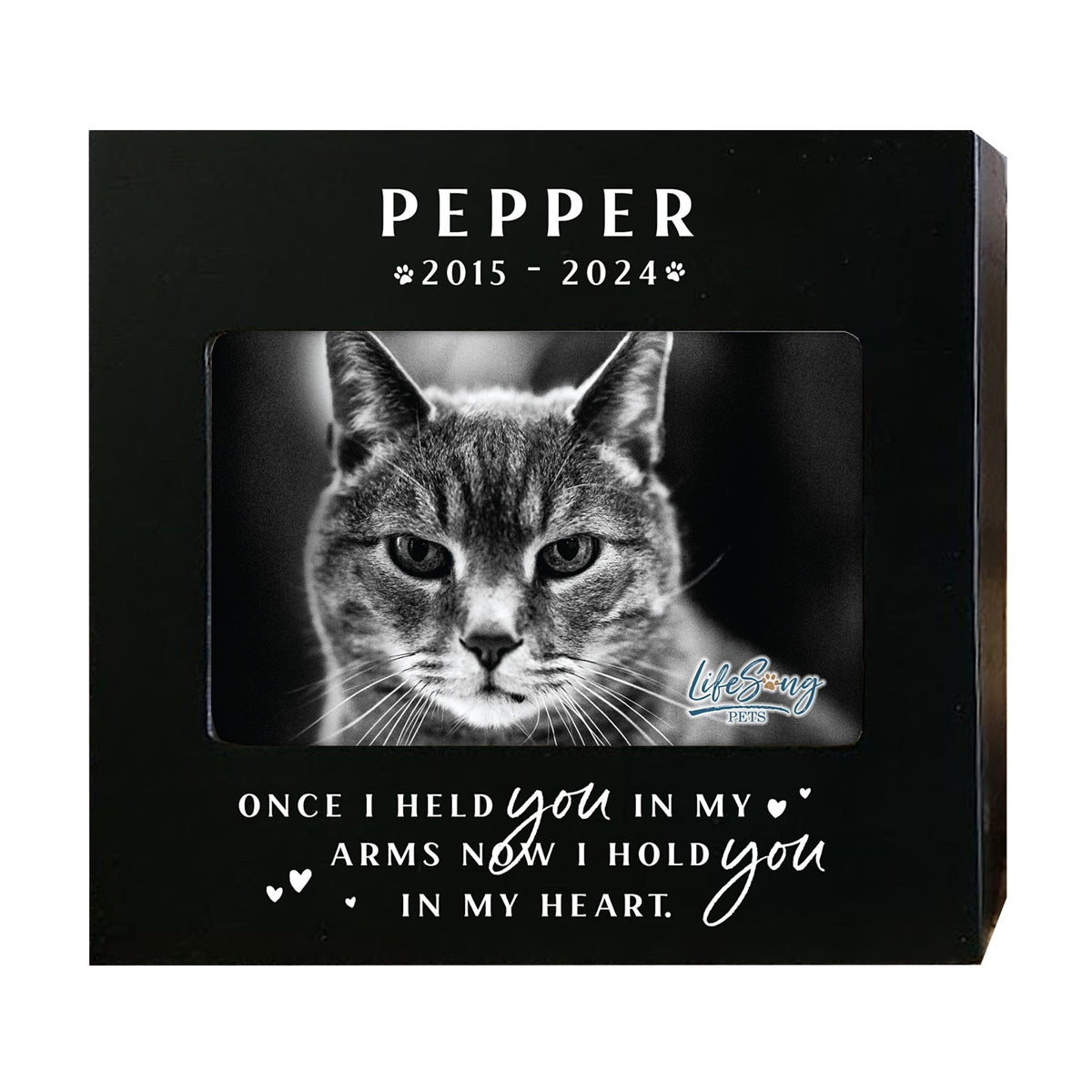 Personalized Pet Urn with Photo Display – Cherish Your Dog or Cat Forever - Once I Held You - LifeSong Milestones