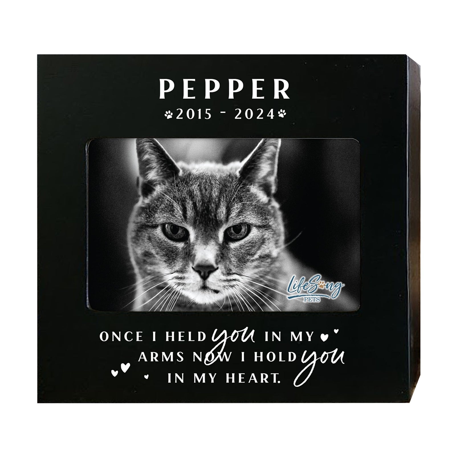Personalized Pet Urn with Photo Display – Cherish Your Dog or Cat Forever - Once I Held You - LifeSong Milestones
