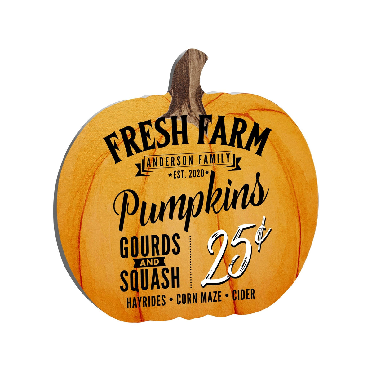 Personalized Pumpkin shelf decor Decorative Home Décor - Fresh Farm Pumpkins - LifeSong Milestones