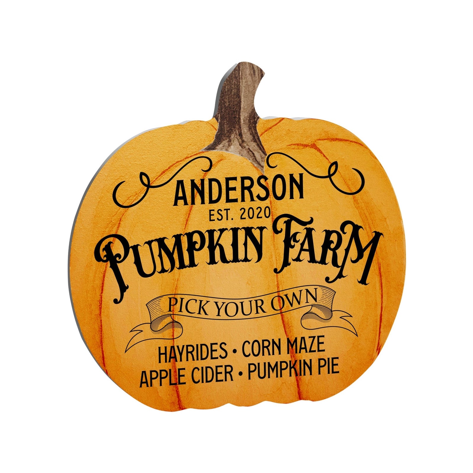 Personalized Pumpkin shelf decor Decorative Home Décor - Pumpkin Farm - LifeSong Milestones