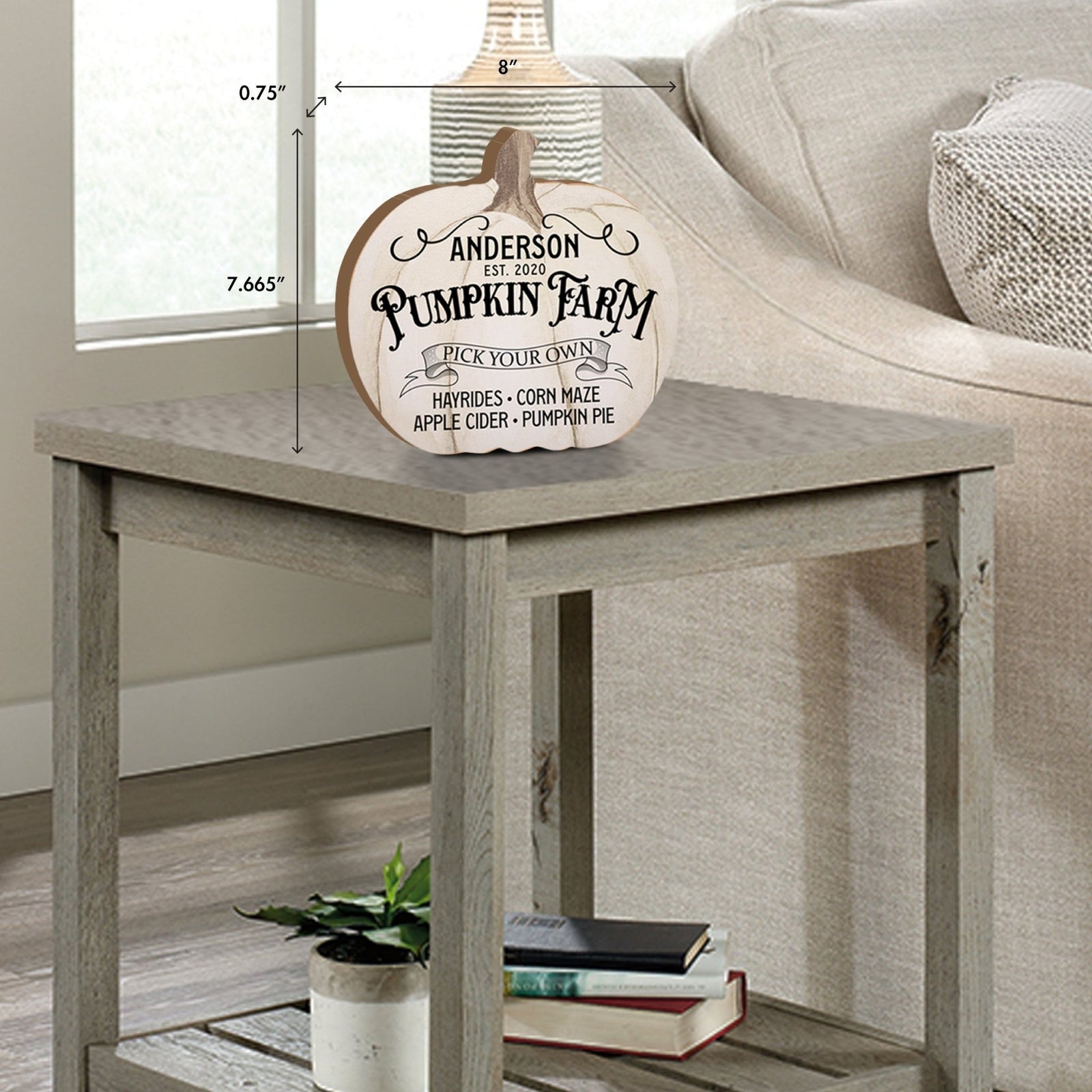 Personalized Pumpkin shelf decor Decorative Home Décor - Pumpkin Farm - LifeSong Milestones