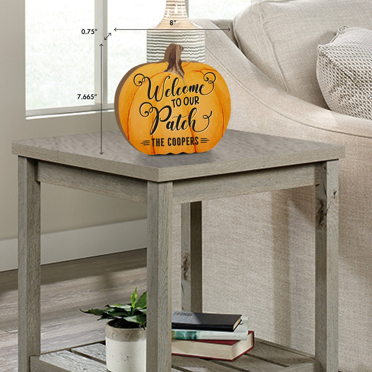 Personalized Pumpkin shelf decor Decorative Home Décor - Welcome To Our Patch - LifeSong Milestones
