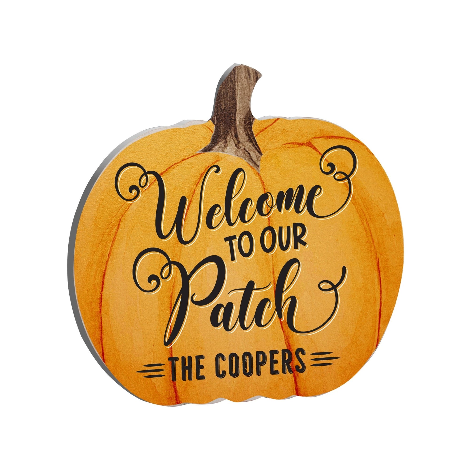 Personalized Pumpkin shelf decor Decorative Home Décor - Welcome To Our Patch - LifeSong Milestones