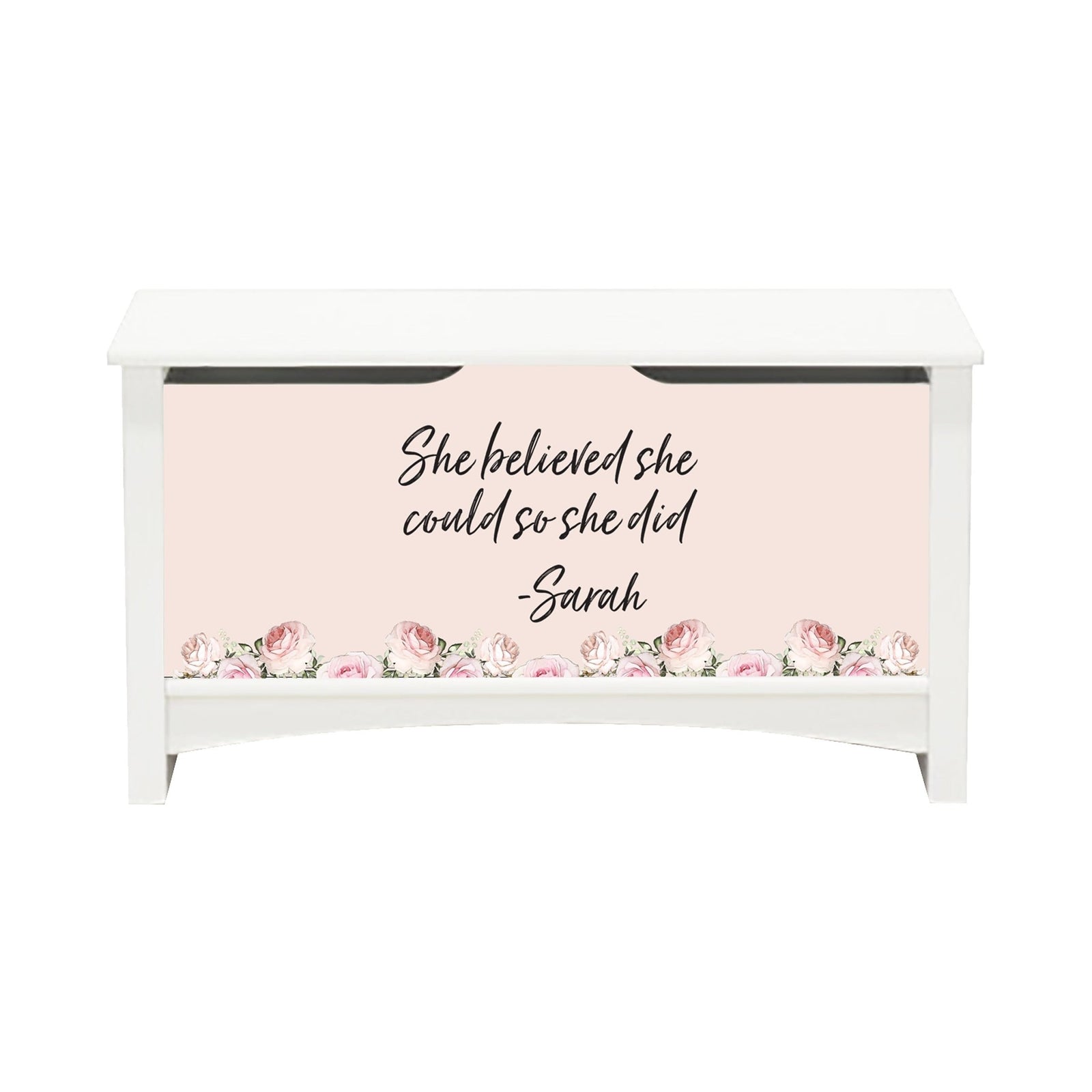 Personalized Room Organizer Toy Blanket Storage Chest Box - (Boys and Girls) - LifeSong Milestones