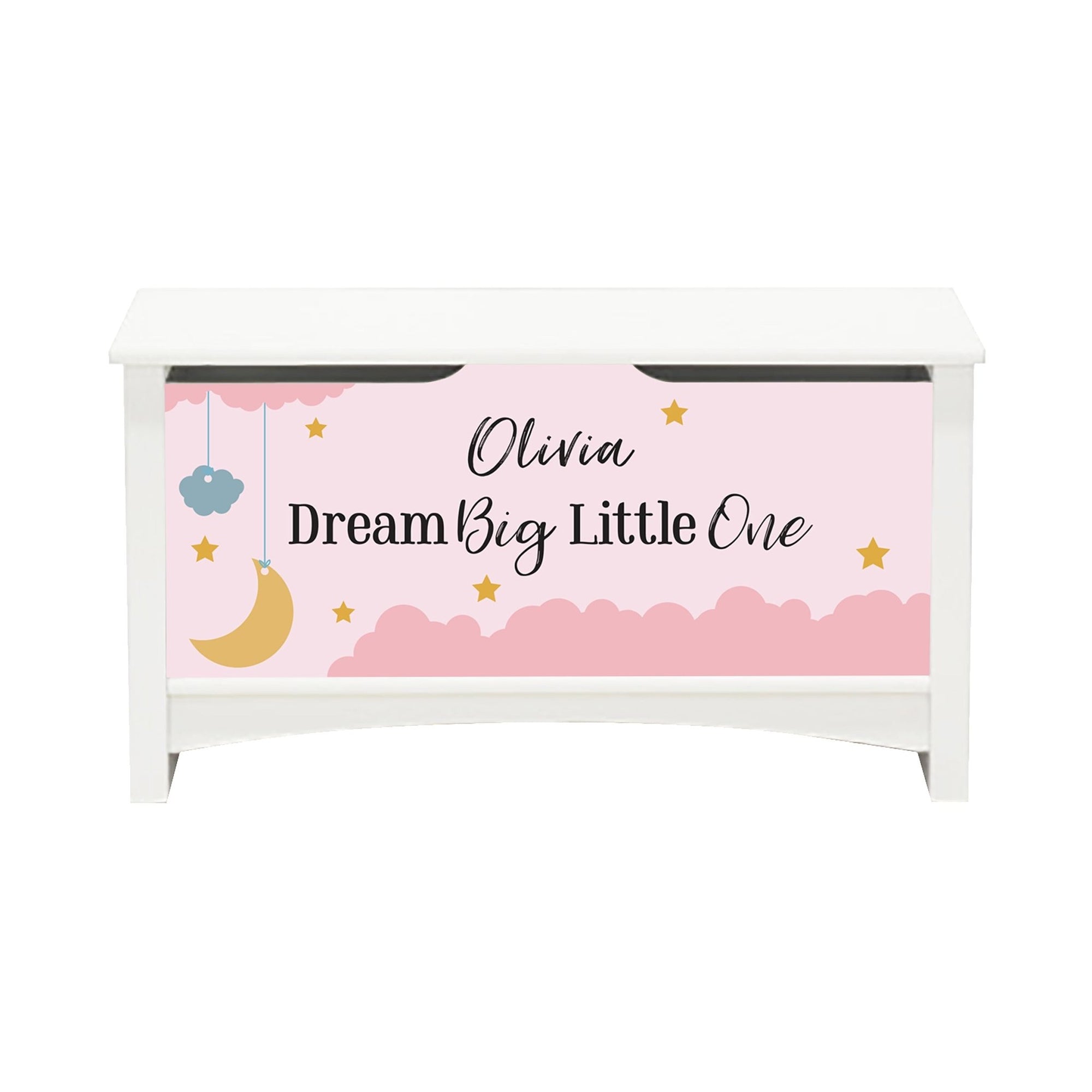 Personalized Room Organizer Toy Blanket Storage Chest Box - (Dream Big) - LifeSong Milestones