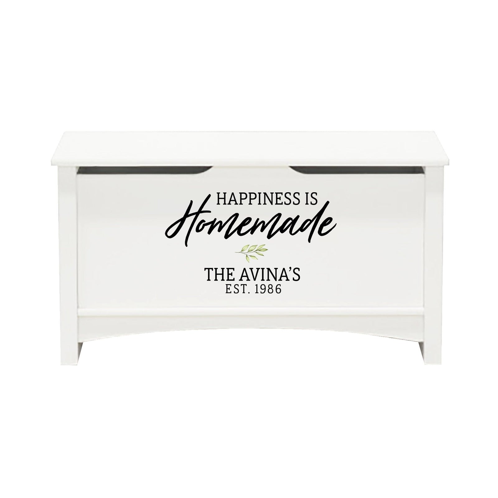 Personalized Room Organizer Toy Blanket Storage Chest Box - (FAMILY) - LifeSong Milestones