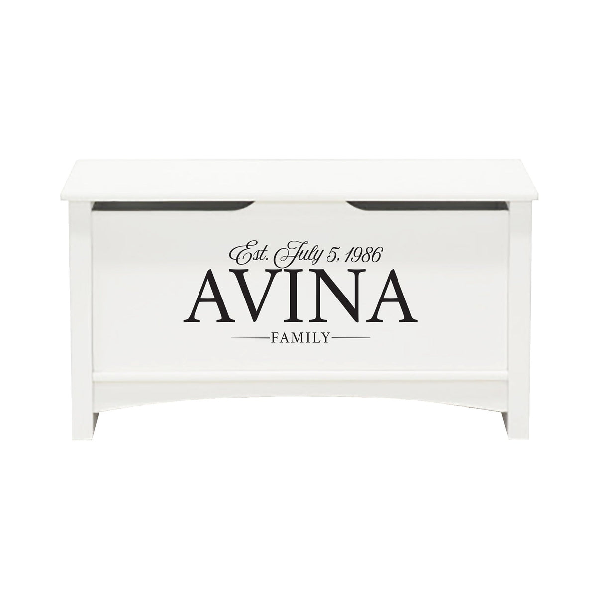 Personalized Room Organizer Toy Blanket Storage Chest Box - (FAMILY) - LifeSong Milestones