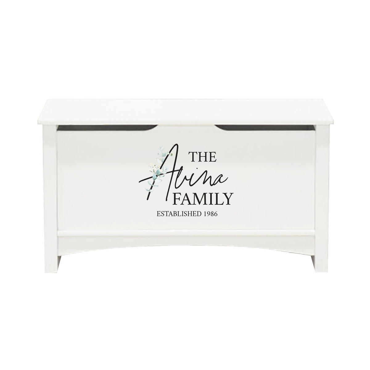 Personalized Room Organizer Toy Blanket Storage Chest Box - (FAMILY) - LifeSong Milestones