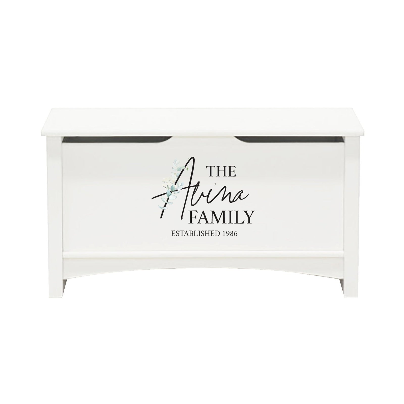 Personalized Room Organizer Toy Blanket Storage Chest Box - (FAMILY) - LifeSong Milestones