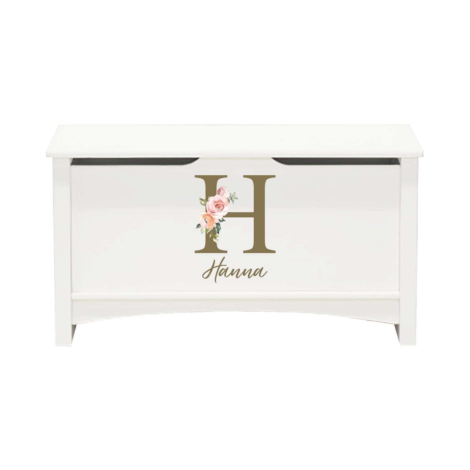 Personalized Room Organizer Toy Blanket Storage Chest Box - (GIRLS) - LifeSong Milestones