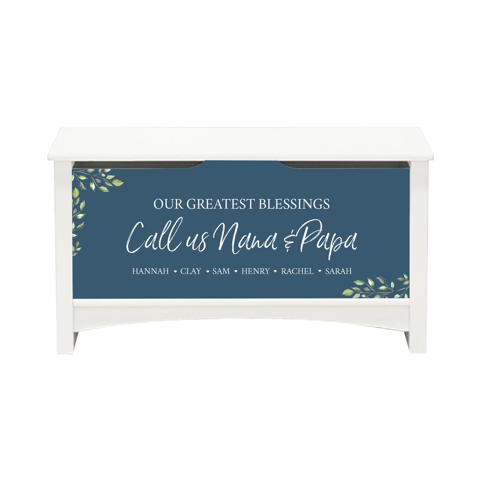 Personalized Room Organizer Toy Blanket Storage Chest Box - (GRANDPARENTS / FAMILY) - LifeSong Milestones